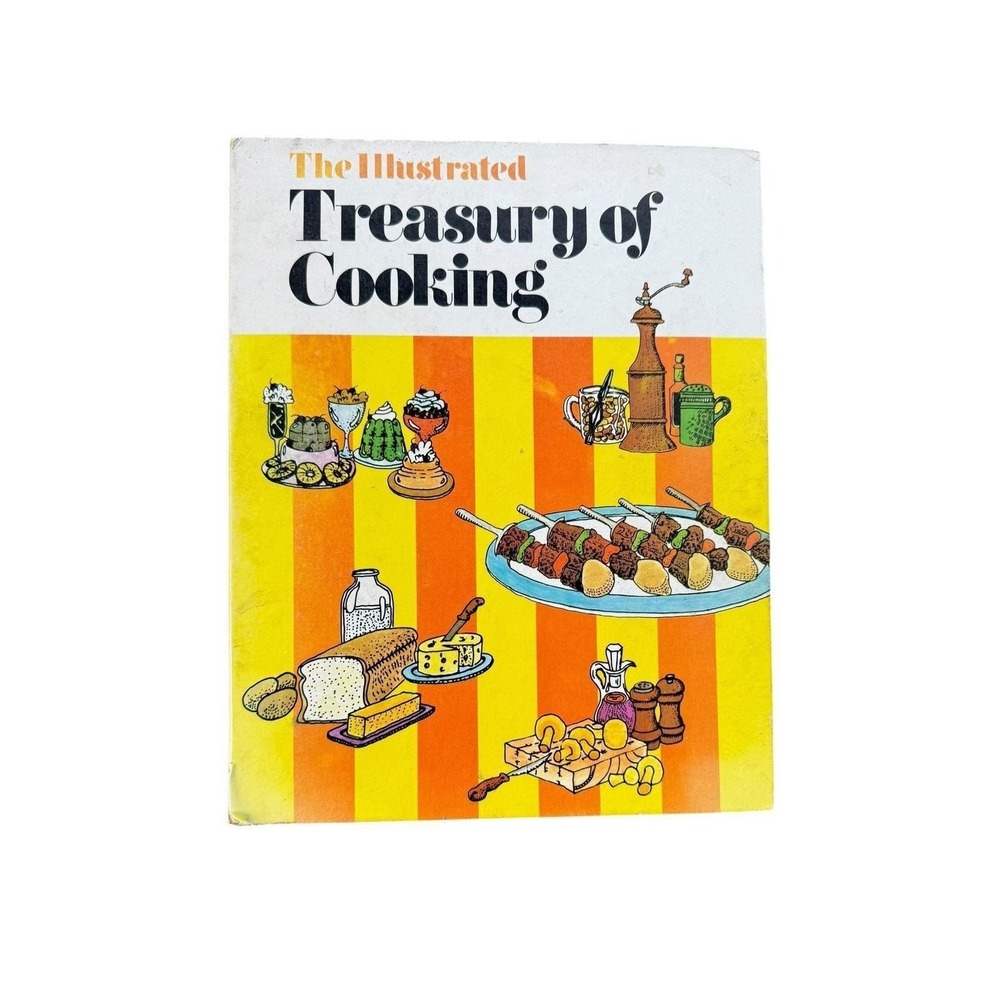 Vintage 70s Cookbook Retro Kitchen Decor Orange Yellow Mid Century Kitchen  Book